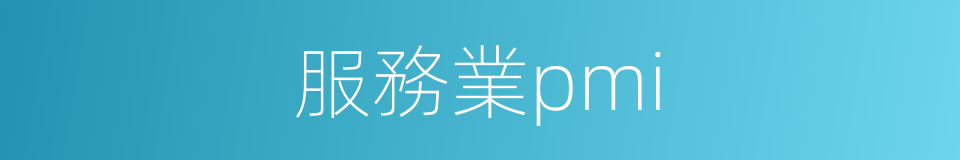 服務業pmi的同義詞