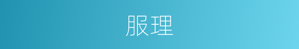 服理的同义词