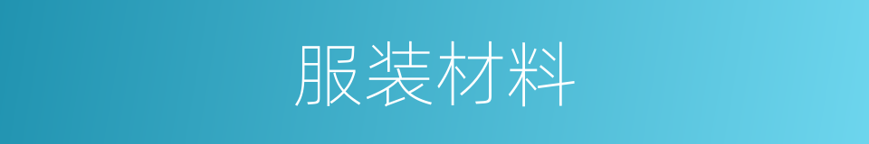 服装材料的同义词