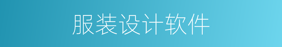 服装设计软件的同义词