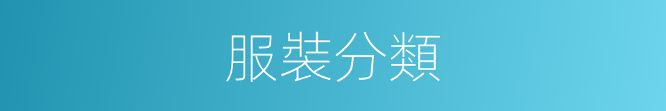 服裝分類的同義詞