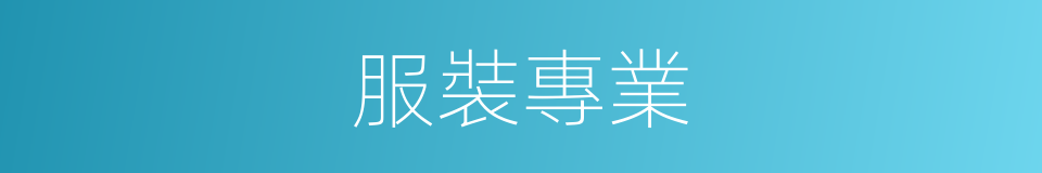 服裝專業的同義詞