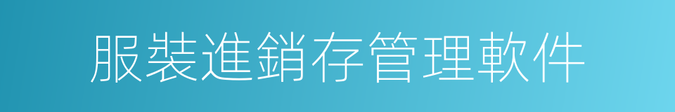 服裝進銷存管理軟件的同義詞