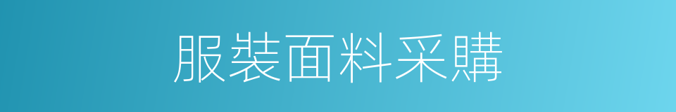 服裝面料采購的同義詞