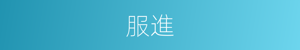服進的同義詞