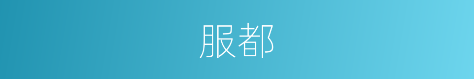 服都的同义词