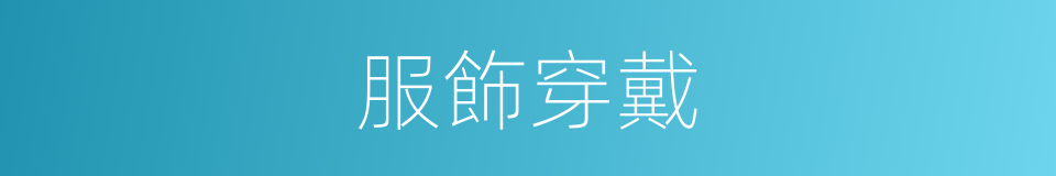服飾穿戴的同義詞