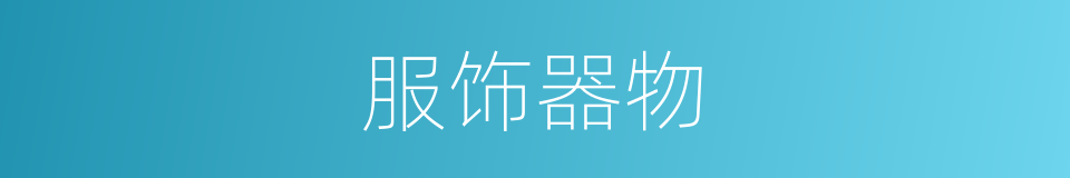 服饰器物的同义词