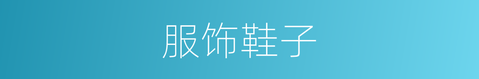 服饰鞋子的同义词