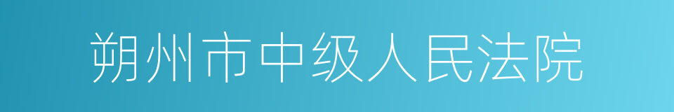 朔州市中级人民法院的同义词