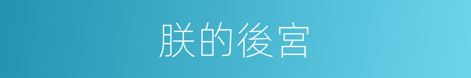 朕的後宮的同義詞