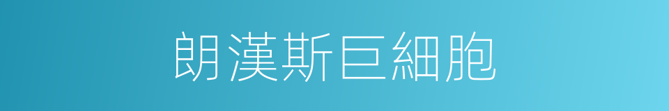 朗漢斯巨細胞的同義詞