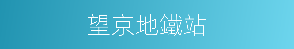 望京地鐵站的同義詞