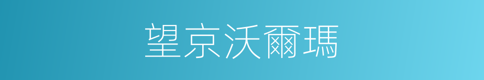 望京沃爾瑪的同義詞