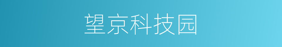 望京科技园的同义词
