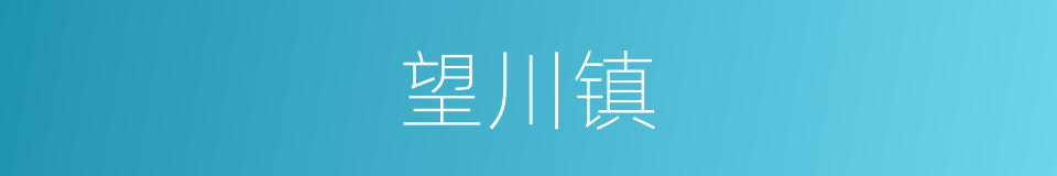 望川镇的同义词