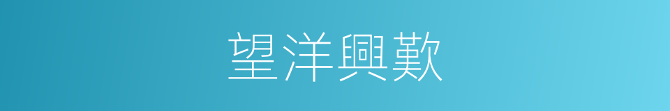 望洋興歎的意思