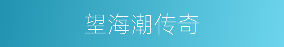 望海潮传奇的同义词
