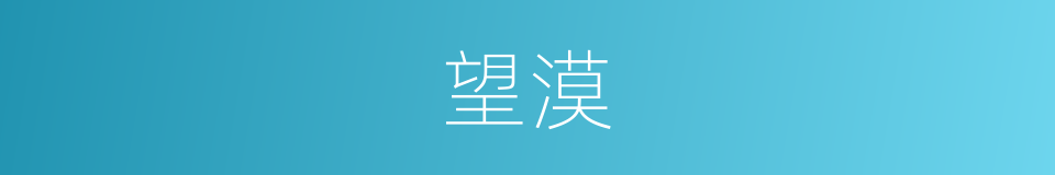 望漠的同义词