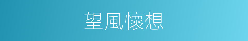 望風懷想的意思