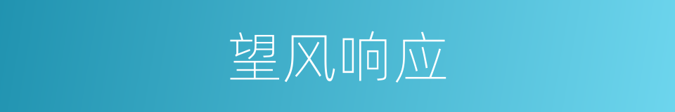 望风响应的意思