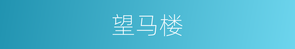 望马楼的同义词