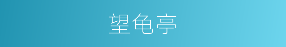 望龟亭的同义词