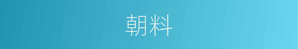 朝料的同义词