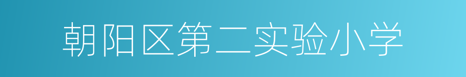 朝阳区第二实验小学的同义词