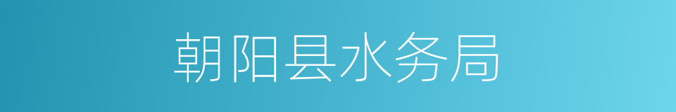 朝阳县水务局的同义词