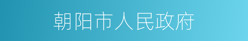 朝阳市人民政府的同义词