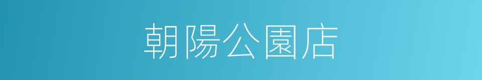 朝陽公園店的同義詞