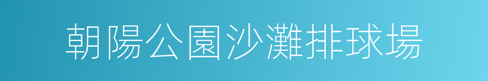 朝陽公園沙灘排球場的同義詞