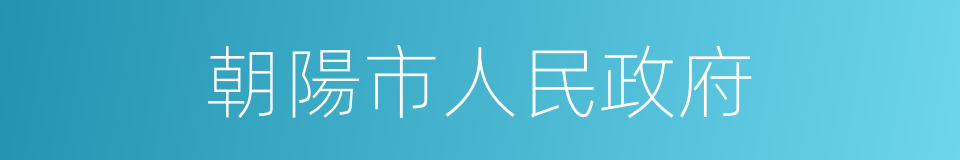 朝陽市人民政府的同義詞