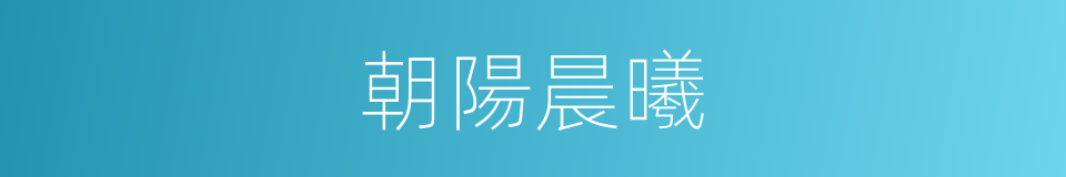 朝陽晨曦的同義詞