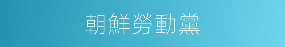 朝鮮勞動黨的同義詞