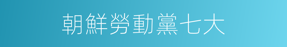 朝鮮勞動黨七大的同義詞