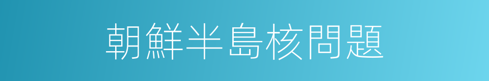 朝鮮半島核問題的同義詞