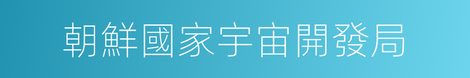 朝鮮國家宇宙開發局的同義詞