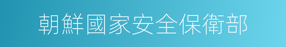 朝鮮國家安全保衛部的同義詞