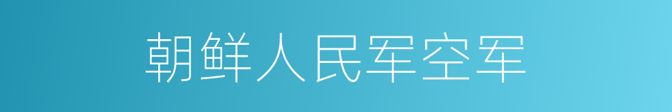 朝鲜人民军空军的同义词