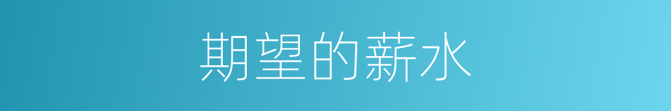 期望的薪水的同义词