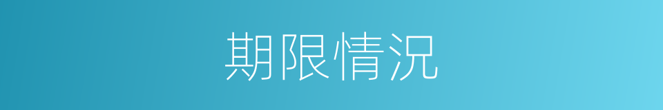 期限情況的同義詞