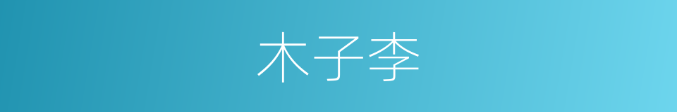 木子李的同义词