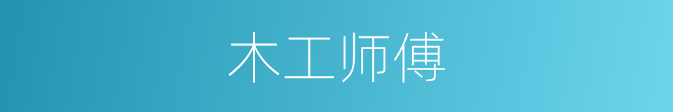 木工师傅的同义词