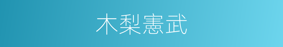 木梨憲武的同義詞