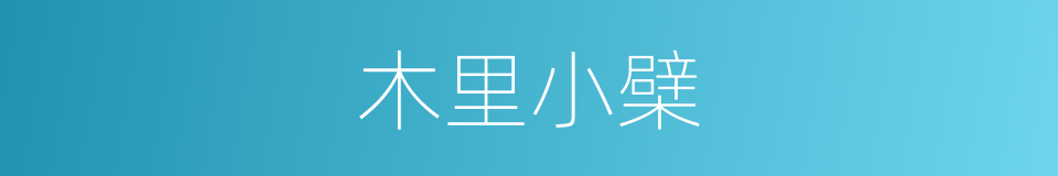 木里小檗的同义词