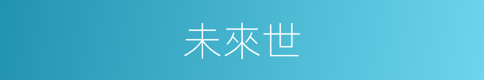 未來世的意思