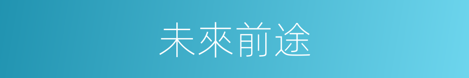 未來前途的同義詞