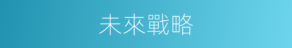 未來戰略的同義詞